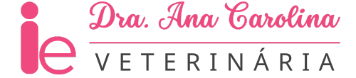 Logotipo da Dra. Ana Carolina, veterinária responsável pela clínica.