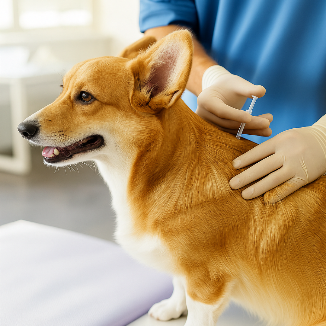 Vacina em dia, saúde garantida! 
Cuide do seu pet com amor e mantenha as vacinas sempre atualizadas com o acompanhamento veterinário.